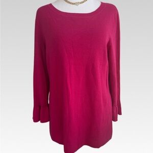 Talbots Women's Fuchsia Long Sleeve Top